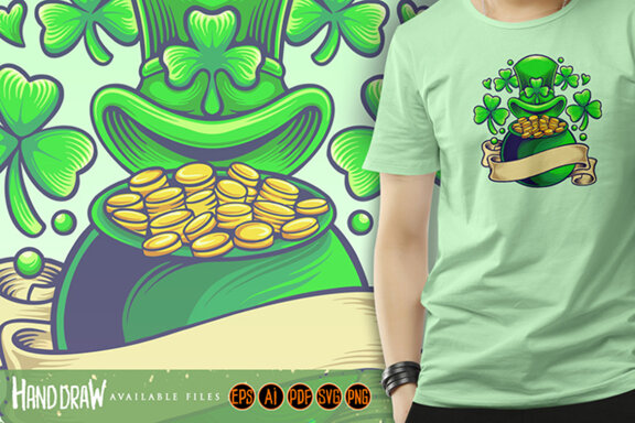 St patricks money cans with vintage ribbon