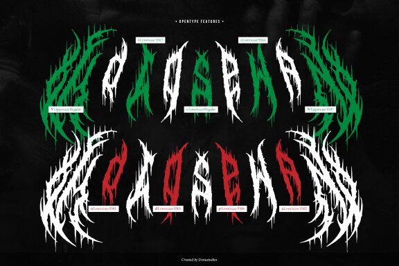 Vexyschou | Death Metal Typeface