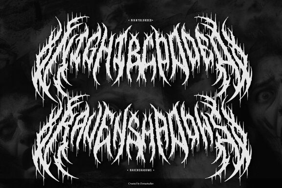 Vexyschou | Death Metal Typeface