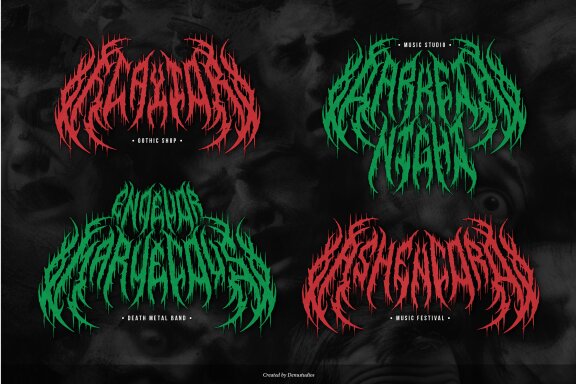 Vexyschou | Death Metal Typeface