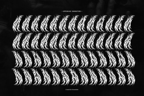 Vexyschou | Death Metal Typeface