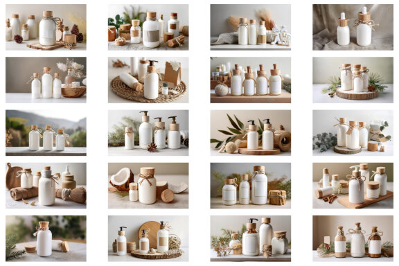 Cosmetic Hand Crafty Bottles Mockups