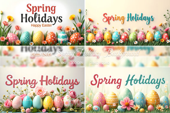 Easter Spring Holiday Background