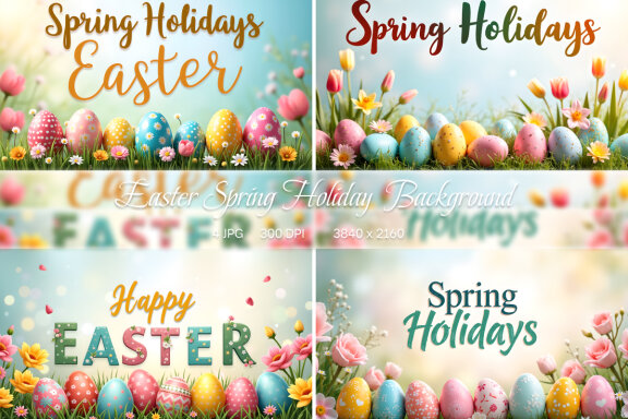 Easter Spring Holiday Background