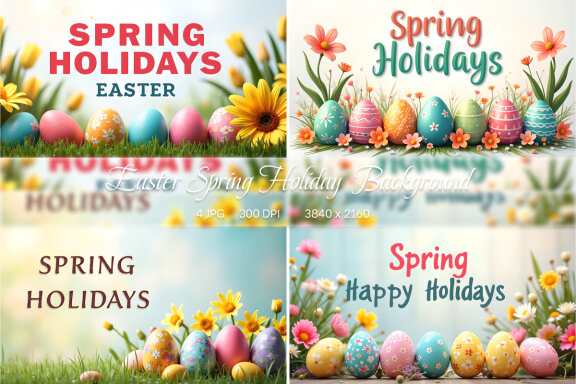 Easter Spring Holiday Background