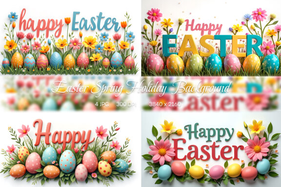 Easter Spring Holiday Background