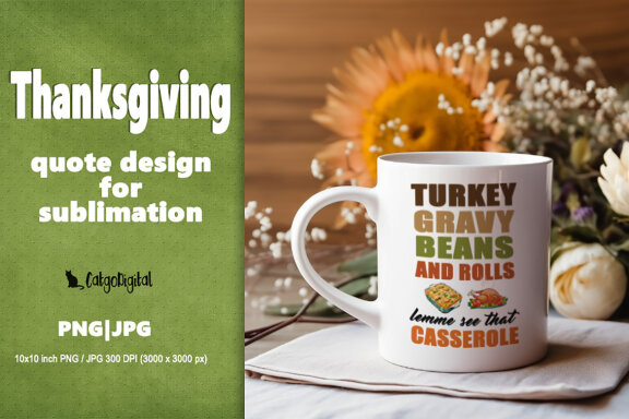 Thanksgiving Quote Sublimation PNG