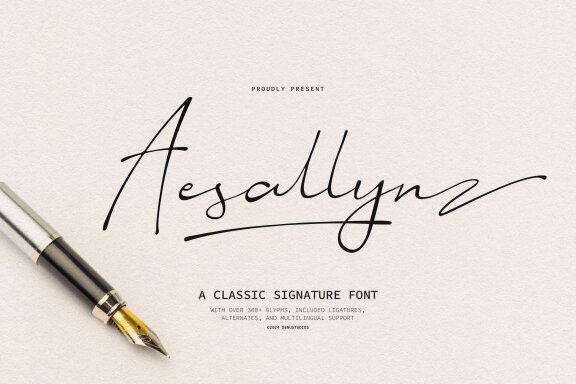 Aesallyn | Classic Signature Font