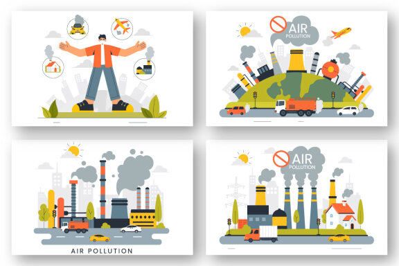 9 Air Pollution Illustration