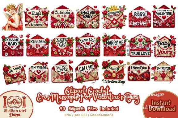 90 Clipart - Messages For Valentine's Day Collection Vol.1