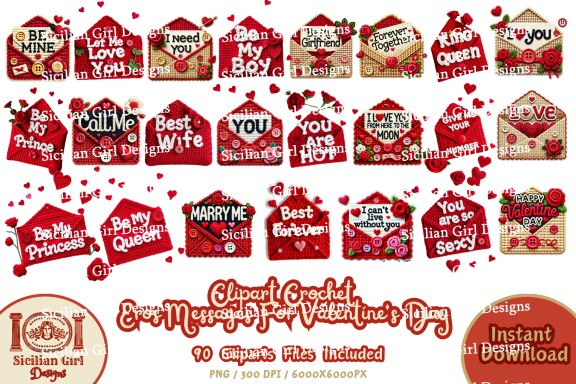 90 Clipart - Messages For Valentine's Day Collection Vol.1