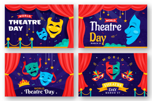 12 World Theatre Day Illustration