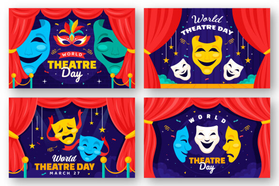 12 World Theatre Day Illustration
