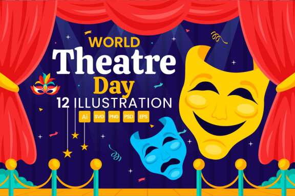 12 World Theatre Day Illustration