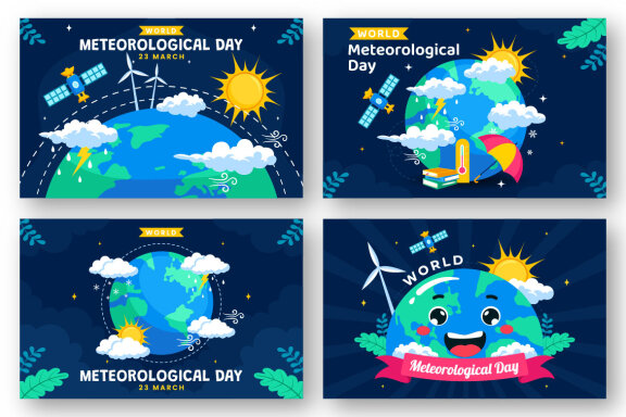 12 World Meteorological Day Illustration