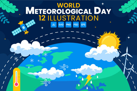 12 World Meteorological Day Illustration