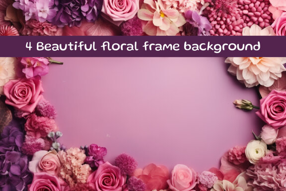 Beautiful floral frame background