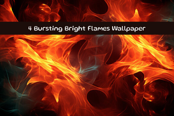 Bursting bright flames wallpaper 