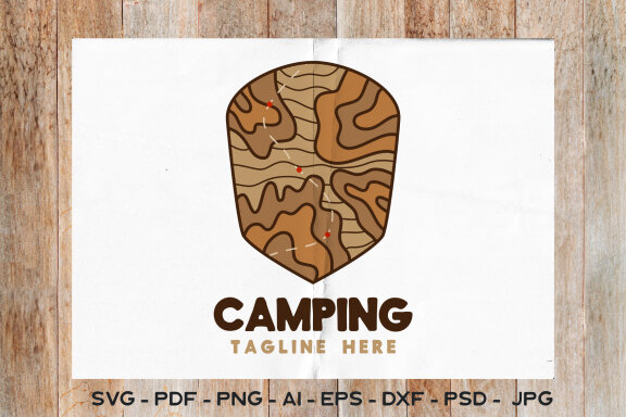 Outdoor Map PNG | Printable Travel Badge SVG Cricut