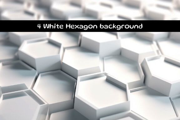 White hexagon background 