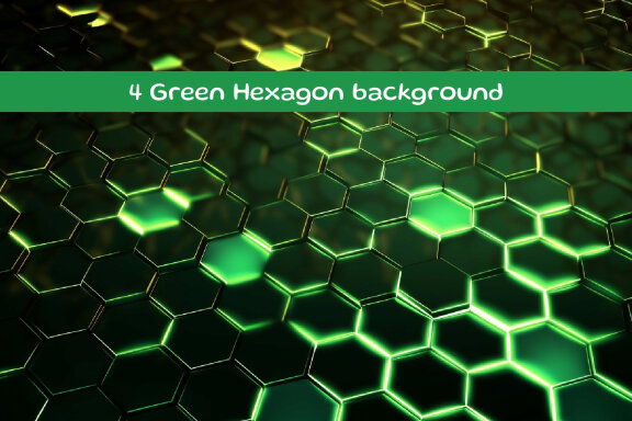 Green hexagon background