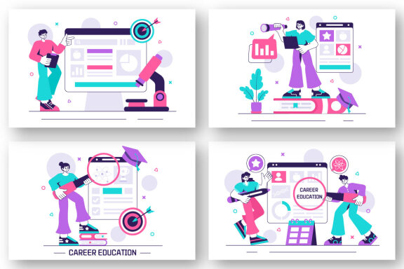 10 Career Development Education Illustration