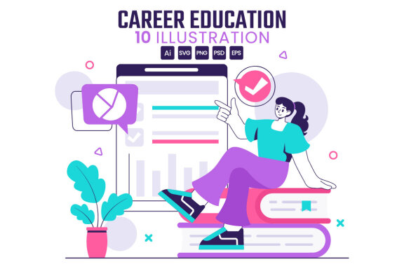 10 Career Development Education Illustration