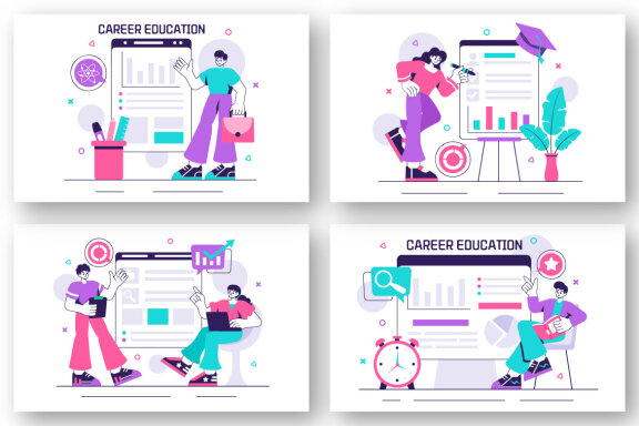 10 Career Development Education Illustration