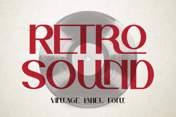 Retro Sound Ligature Label Font