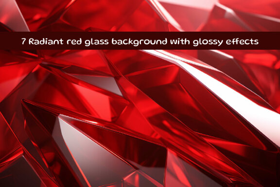 Radient red glass background with glossy effects