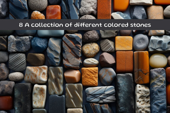 A collection of different colored stones background