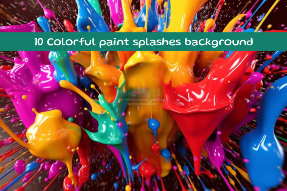 Colorful paint splashes background