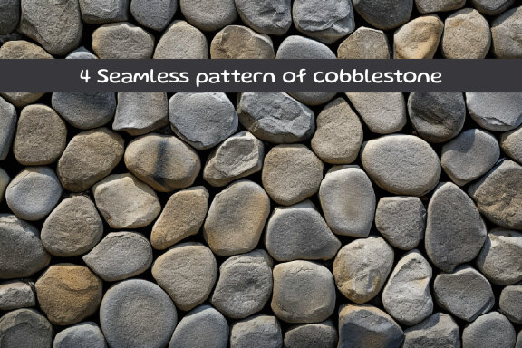 Seamless pattern of cobblestone background