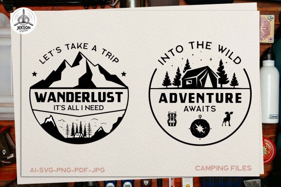 Adventure SVG Silhouette Designs Camping Tshirt Cutting PNG