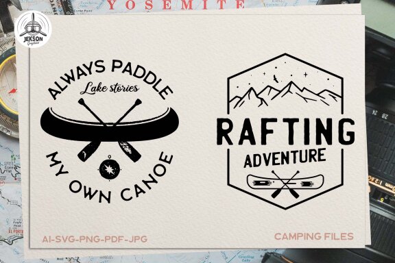 Camping SVG Silhouette Designs Lake Tshirt Cutting PNG EPS