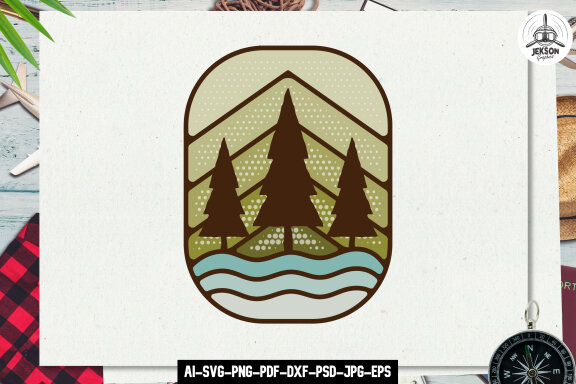 Forest Adventure Design SVG | Mountain Camping Sticker PNG