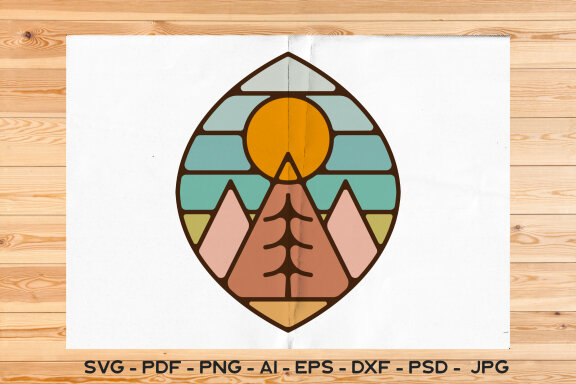 Mountain Camping Logo Design SVG | Adventure Sublimation PNG