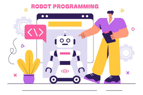 10 Artificial Intelligence Robot Programming Illustration