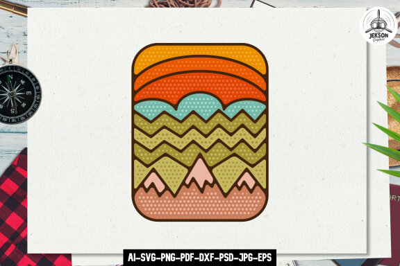Camping Logo Design SVG Mountain Sublimation Sticker PNG