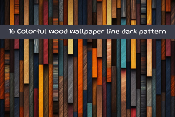 Colorful Wood Wallpaper Line Dark Pattern