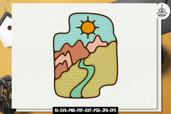 Mountain Adventure Logo Design SVG | Camping Sublimation PNG