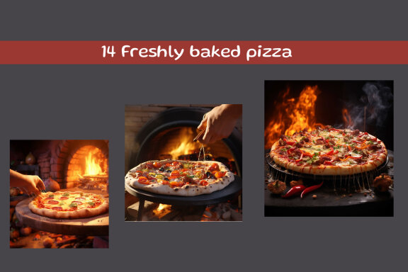 Freshly baked pizza