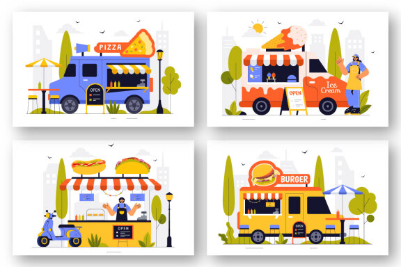 13 Street Food Festival Illustration