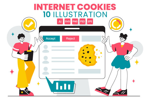 10 Internet Cookies Technology Illustration