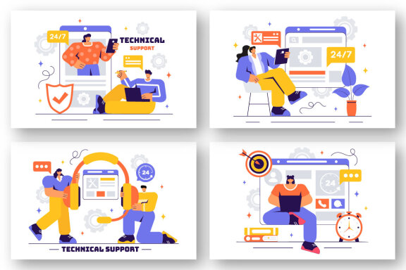 11 Technical Support FREE Illustrations