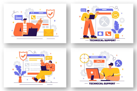 11 Technical Support FREE Illustrations