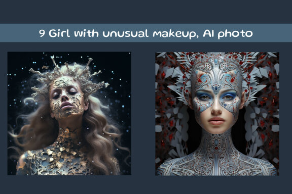 Girl with unusual makeup