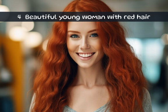 Beautiful young woman with red hair
