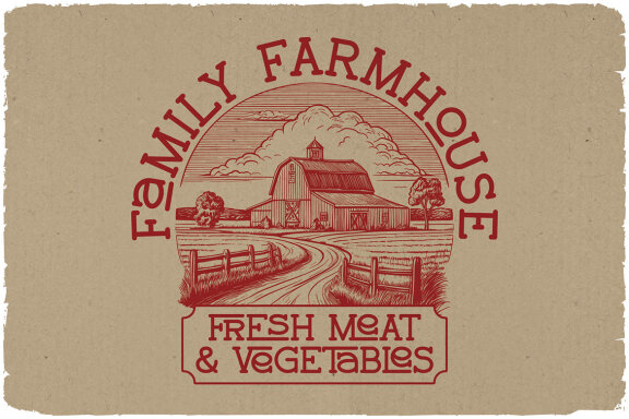 Country Road Vintage Label Font