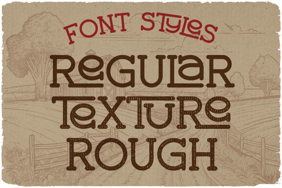 Country Road Vintage Label Font